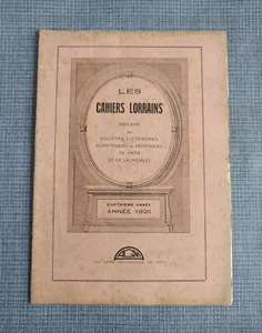 Les cahiers lorrains - N°1 1925 - Imagen 1 de 3