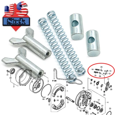 Brake Adjuster Nut Arm Spring Joint Kit For Honda ATC200ES 250 TRX200/250 TRX450 - Image 1 of 4