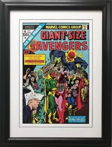 Marvel "Giant Size Avengers" # 4 Custom Framed Poster Comic Art Vision Thor No. - Imagen 1 de 3