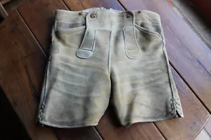 Ikonische alte kurze dicke Hirschlederhose H58 - superschönes Teil ! - Bild 1 von 24