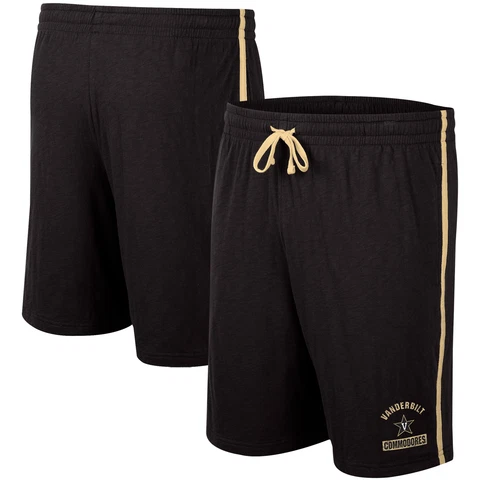 Men's Colosseum Black Vanderbilt Commodores Thunder Slub Shorts Cover