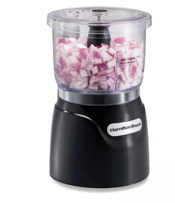 Hamilton 72850 Beach Stack & Press 3-Cup Chopper - Black - Image 1 of 4