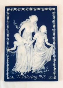 VTG Mettlach Villeroy & Boch Ltd Ed 1978 Muttertag Mother's Day Phanolith Plaque - Picture 1 of 9