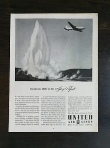 Vintage 1944 United Airlines Full Page Original Ad 524 B - Picture 1 of 1