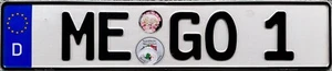 German Westfalen Pressed Aluminium Number Licence License Number Plate ME GO 1 - Picture 1 of 6