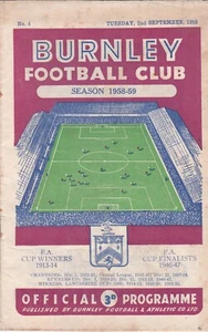 1958 1959 Burnley v Arsenal Sept 2 - Picture 1 of 1