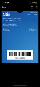 concert ticket - Picture 1 of 2