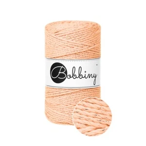 Bobbiny Makramee Garn 3mm 3ply Unicolor Peach Fuzz 100m - Bild 1 von 1
