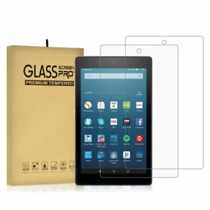 2PCS Tempered Glass Screen Protector For Amazon Kindle Fire 7" /HD 8"/HD 10"/Max - Picture 1 of 28