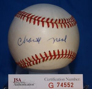 Charlie Neal Jsa Cert Autograph National League Baseball Authentic Signed