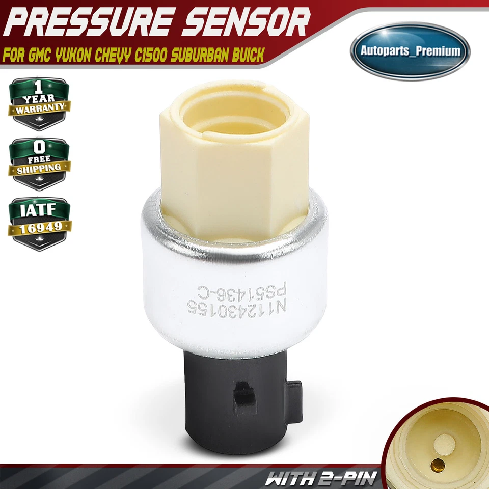 Interruptor de presión de ciclismo de embrague de aire acondicionado para Chevrolet C1500 Suburban GMC Yukon Buick Foto 1 de 4