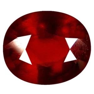 1.33 ct  Eye-popping Oval Shape (7 x 6 mm) Orangy Red Spessartine Gemstone - Picture 1 of 1