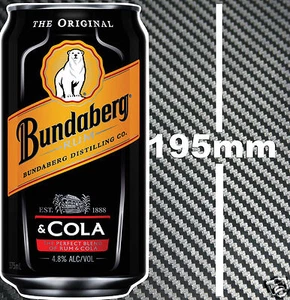 Bundaberg Rum & Cola Bundy Can Sticker Suit Camping Trailer Bar Fridge Party BBQ - Picture 1 of 1