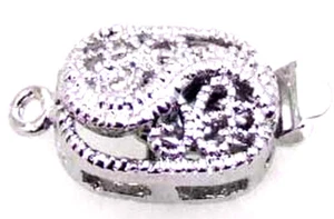 Venta al por mayor accesorios de cierre plateado en forma de 10X en forma de S 12 mm 1 cuerda para joyería - Imagen 1 de 3
