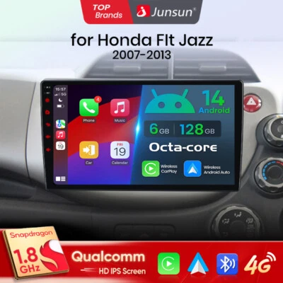 QualcommChip 6+128G Carplay Android Autoradio Für Honda Fit Jazz 2008-13 GPS Nav - Bild 1 von 4