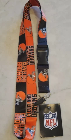 CLEVELAND BROWNS LANYARD KEY CHAIN WITH DETACHABLE BUCKLE NWT Cover