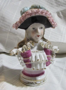 Vintage French Colonial Porcelain Bust of a Dandy Gentleman Bone China - Picture 1 of 19