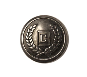 Ralph Lauren Chaps "C" Pewter color Metal Sleeve or Pocket button .60" - Picture 1 of 2