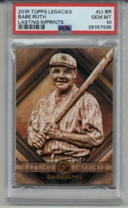 2016 TOPPS LEGACIES IMPRONTE DURATURE BABE RUTH YANKEES LE 58/99 PSA 10 LOW POP 1 - Foto 1 di 2