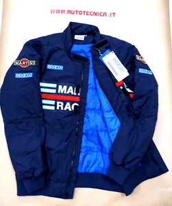 GIACCA GIUBBOTTO MODELLO BOMBER SPARCO MARTINI RACING TG M L XL COLORE BLU - Picture 1 of 5