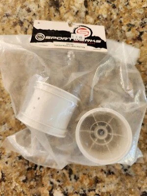 Sportwerks SWK7083 Front Dish Wheels (2) White: 1/10 Scale Reaction - Image 1 of 2