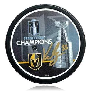 Von Keegan Kolesar signierter Stanley Cup Vegas Golden Knights Hockey Puck Echtheitszertifikat IGM - Bild 1 von 5