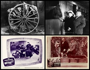 THE 3 THREE STOOGES MOE LARRY CURLY - ALL 4 FOUR SEPARATE 11 X 14 LOBBY CARDS - Picture 1 of 1