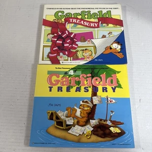 Lot Of 2 Garfield Treasury 1st & 4th Volume, Both 1st Editions, Jim Davis - Picture 1 of 15
