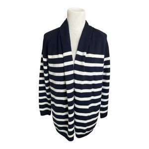 Talbots Strick Cardigan Pullover Marine Weiß Streifen Gr. 12P Neu mit Etikett - Bild 1 von 5