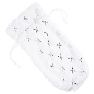  Bolsas para botellas para protectores de viaje felpa vino decoración de Navidad - Imagen 1 de 12