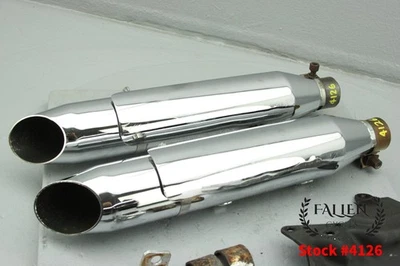 Harley Sportster 1200 2014 juego de tubos silenciadores de escape cromo modificado #4126 Foto 1 de 4