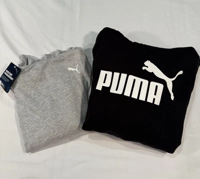 Лот из 2 женских толстовок Puma серого XS и черного маленького размера - Изображение 1 из 4