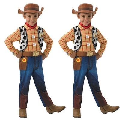 ✨Kids Boys Toy Story Woody Costume Cowboy Cosplay Fancy Dress Outfit Accessories - Image 1 of 4
