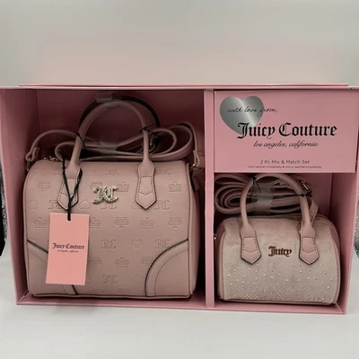 Juego de 2 piezas de bolso rosa Juicy Couture Mommy & Me Foto 1 de 4