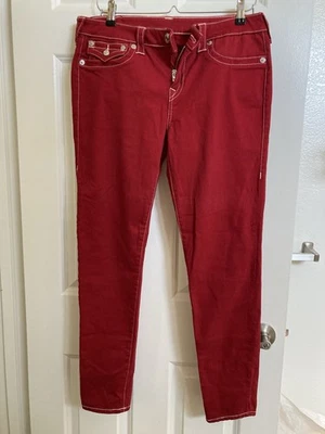 True Religion World Tour Legging Jeans Cherry Red - Image 1 of 4