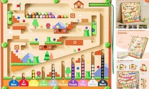 Montessori Toys,Magnetic Color and Number Maze,Wooden Toys for Ages 2 - Picture 1 of 7