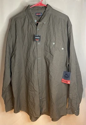 Wolverine 100% Cotton Men's Button Up Work Shirt Brown Size 2XL BISON VTG 2012🔥 - Image 1 of 4