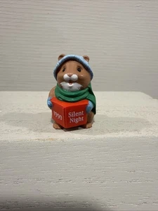 Vintage 1990 Hallmark Merry Miniatures Xmas Caroling Baby Squirrel Silent Night - Picture 1 of 6