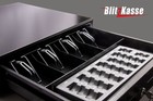  iQCash 410 C KASSENSCHUBLADE 41 x 41 x 10 mit MünzBrett GELALDEINHALT ORDNEN!