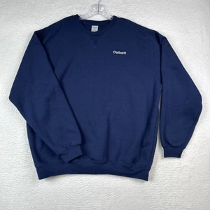 Vtg Carhartt K124 Navy Size 2XL Crewneck Original Fit Sweatshirt Workwear Mexico - Picture 1 of 12
