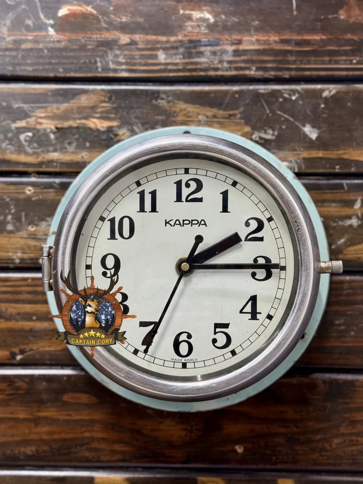 Reloj de Pared Náutico Kappa Vintage - Reloj Deco Cuarzo Hierro Hecho en Corea Foto 1 de 4