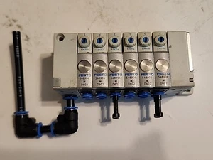 FESTO CPVSC1-D702 Manifold (6) 548906 M D602/ 534354 Valves - Free Shipping - Picture 1 of 5