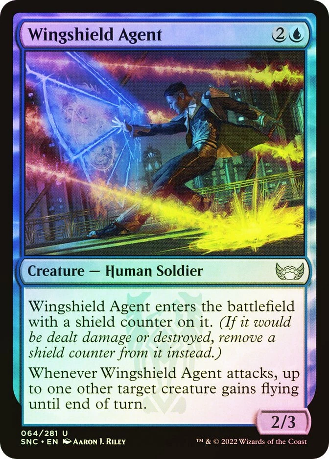 MTG FOIL Wingshield Agent  - Streets of New Capenna #064 - Image 1 of 1