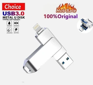2TB USB 3.0 Flash Drive Memory Stick OTG For iPhone iPad 16/32/64/128/256/512GB - Picture 1 of 18