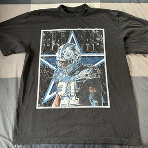 Vintage Dallas Cowboys T Shirt Size L Black Football NFL Sports - Picture 1 of 4