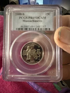 2000-S Clad Proof Massachusetts Statehood Quarter PCGS PR69 DCAM - Picture 1 of 2