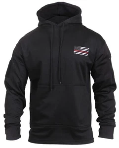 Rothco Thin Red Line Concealed Carry Hoodie - Black - 2XL - Picture 1 of 2