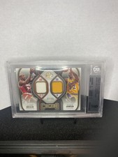 2009-10 UD SP Game Used Combo Magic Johnson Clyde Drexler 27/35 BGS 9 POP 1