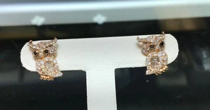 Orecchini Donna Oro Rosa 18K Diamante GUFO - Foto 1 di 6