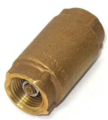 3/4" NPT IN-LINE CHECK VALVE BRASS SPRING LOADED INLINE 200 psi NEW 525T04 - Image 1 of 4